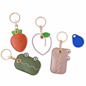 Användbar lädernyckelring Persalitet ACC CTROL CORT COVER CASE Key Chain ACC Card Bag Pendant Carto Keychains KeyFob G238#