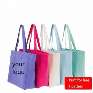 borsa di tela a spalla con cerniera vuota può essere personalizzata logo pendolarismo semplice borsa di tela portatile eco friendly colore cott q13j #