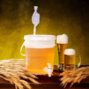 Contenitore di fermentazione da 10 litri con kit Airlock Attrezzatura per la vinificazione Secchio Fermentatore per birra per produzione di vino fatto in casa Bicchieri 240319