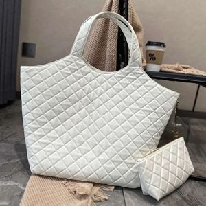 Borse tote Borsa firmata da donna ICARE MAXI Borse di lusso Borsa shopping in pelle di grande capacità Borsa a tracolla in pelle di agnello trapuntata nera Mini portafoglio