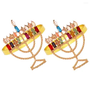 Bordduk 2st menorah gjutning servettringar hanukkah middag dekorativ