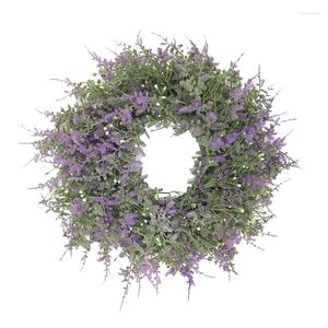 Декоративные цветы BEAU-искусственный фиолетовый ароматная трава весенний венок для передней двери, окна, стены, свадьбы, вечеринки, фермерского дома, домашний декор