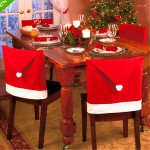 Chair Covers 6pcs Christmas Back Cover Dining Slipcovers For Xmas Festive Home Dinner Table Chairs Decoration