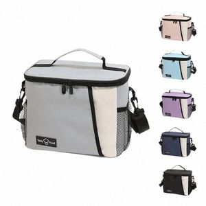 isolierte Lunch-Tasche, große Lunch-Taschen für Damen und Herren, wiederverwendbare Lunch-Tasche mit verstellbarem Schultergurt 99GR#