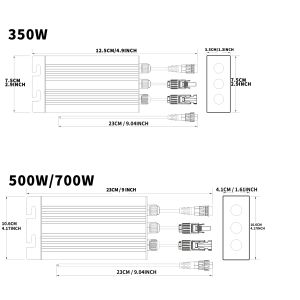 Polestar 700W 500W 350W Solar Grid Tie Micro Inverter MPPPT Вход DC26V-46V PV Выход AC110V-240V Домашний солнечный