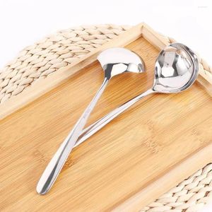 Spoons El Restaurant Cooking Thicken Dining Stainless Steel Tableware Dinner Scoop Soup Spoon Ladle