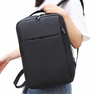 laptop Backpack External USB Charging Wider Shoulder Multi Pockets Carrying Notebook Laptop USB Backpack School Bag for Busin 63En#