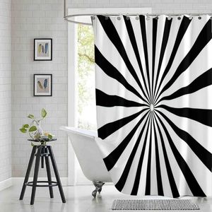 シャワーカーテンヴィンテージサンテクスチャバスルームカーテン黒と白の印刷された防水ポリエステルバスタブ12フック付き