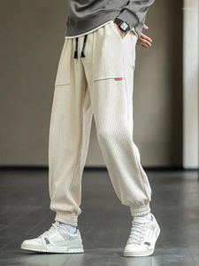 Męskie spodnie 2024 Spring Autumn Corduroy Dresspants Mężczyźni workowate joggery modne odzież uliczna luźna zwykła harem mężczyzna