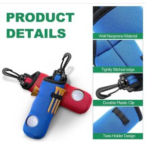 Mini Golf Ball Bag Holder Clip Elastic Golfs Tees Arge Bag Golf Ball Carrier Pouch Hang On Midje Golf Belt Golfer Gift