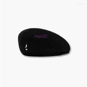 Berets Lã Beret 504 Cap Homens Mulheres Chapéu Moda Senhoras Cor Sólida Casual Inverno Chapéus Outono