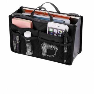 Nsert Bag Women's Nyl Travel Insert Organizer Handväska Purse Stor fodrad kvinnors smink Makeup BAG Billiga kvinnors tygväska K3Z4#