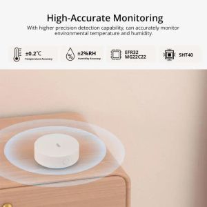 Sonoff SNZB-02P Zigbee Temperatur- und Feuchtigkeitssensor Hochgenauiger Echtzeitmonitor über Ewelink Arbeit mit Alexa Google Home