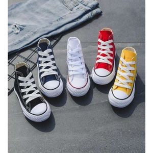 Buty dla dzieci Baby Canvas Sneakers S Oddychany rozrywka designrr Buty dla dzieci chłopcy dziewczynki wysokie buty 5 kolorów c65427998091 konwertyzm orv9