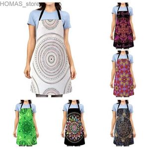 Aprons Aesthetic Women kitchen apron original Children Waterproof girl custom man waiter work apron oil proof mandala vintage Persia Y240401BTEL