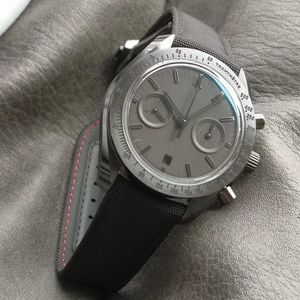 OM FACTORY HÖG KVALITET WATCH 311.92.44.51.01.005 Titta matt svart keramisk fodral Matt Dial Nylon Strap 9300 Automatisk mekanisk rörelse 44.25mm