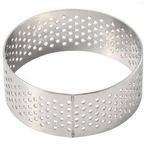 Storage Bags 10 Pack 5Cm Stainless Steel Tart Ring Heat-Resistant Perforated Cake Mousse Round Baking Tools