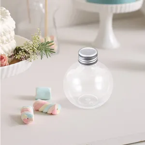 Vases 10 Pcs Feeding Bottle Transparent Spherical Christmas Honey Container Reusable Juice Bottles The Pet