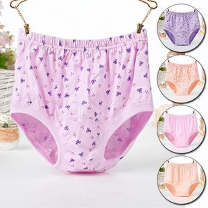 Women's Panties Large Size Women Cotton Underwear For Middle-aged And Elderly Comfortable High Waist Mother Grandmother Brief Underpants