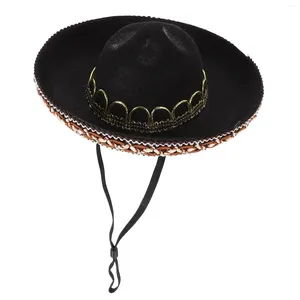 Abbigliamento per cani Cappello per animali domestici Gorras Mexico Cappelli Brim Stuff Elegante berretto messicano in feltro mini sombrero