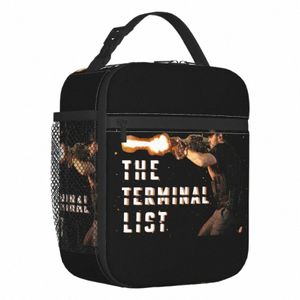 Terminal List -TV -serien isolerad lunchväska för kvinnor CEABUBLE THERMAL COOLER Bento Box Office Work School F4K1#