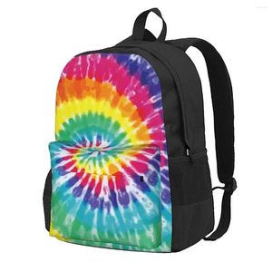 Sacos de armazenamento Mochila Tie Dye Casual Impresso Escola Livro Ombro Viagem Laptop Bag para Mulheres Mens