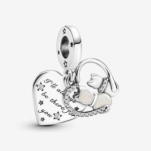 TOP quality Cats & Hearts Dangle Charm Pandoras 925 Sterling Silver Luxury Charm Set Bracelet Making charms Designer Necklace Pendant Original Box Wholesale