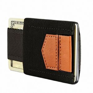 Minimalistisk Super Slim Wallet Card Holder Credit Case Case Coins Purse för män Kvinnor Pocket Magic Elastic Men plånböcker G0HV#