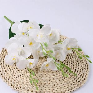 Dekorative Blumen, gefälschte Hochzeit, Heimdekoration, künstlicher Schmetterlings-Orchideenstrauß, langlebig und langlebig, perfekt für Brautsträuße