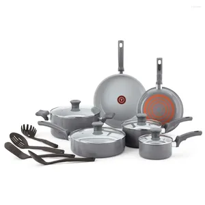 Cookware Sets Andralyn Fresh Ceramic Nonstick Set Recycled Aluminum 14 Piece Dishwasher Safe Non Stick
