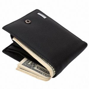 Homens de couro de alta qualidade carteira clássico busin homens carteira segura zip bolsa Harde snap-fastener wallet-S-001 G55M #