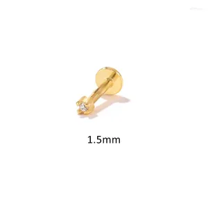 Brincos canner multi tamanho pequeno 925 steling fio de prata cartilagem piercing para mulheres zircão cúbico labret lábio anel jóias 1pc