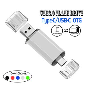 USB 2.0 Drive 32 GB 64 GB 128 GB OTG Type-C Portable Flash Pendriver för interna för smartphones-surfplattor