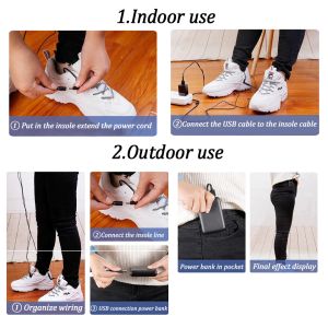USB uppvärmd sko insolor elektrisk fot uppvärmning pad fötter varmare strumpa pad matta vinter utomhus sportvärme insolor vinter varm
