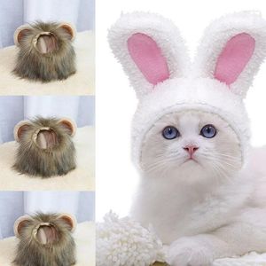 Cão vestuário engraçado animal de estimação gato traje quente leão chapéu ano festa natal cosplay acessórios po adereços headwear produto