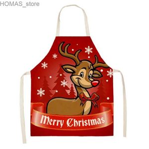 Aventos de Natal, padrão de neve de Natal Anti -Apron Aventn Cozinha cozinha de cozinha à prova d'água Avental Chef Decoração de roupas infantis Bib Y240401