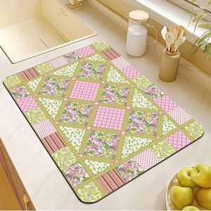 Table Mats Super Absorbent Kitchen Mat Rubber Dish Drying Pad Non-slip Tableware Draining Placemat Decoraction Coffee Rug