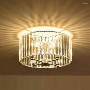 Ceiling Lights Modern Minimalist Luxury Crystal Light Circular Bedroom Guest Room Balcony Entrance Decoration Chandelier