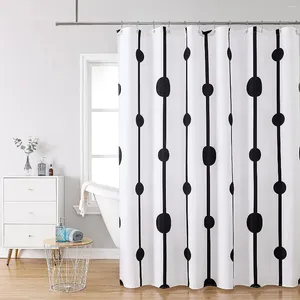 Cortinas de chuveiro boho cortina para banheiro-perfeito boêmio preto branco gotas moderno ou fazenda decoração do banheiro conjuntos de ganchos livres