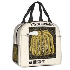 Yayoi Kusama Pumkin Forever Anculated Lunch Bag for Cam Travel Abstract Art Portable Coolar Thermal Lunch Box women w69l＃