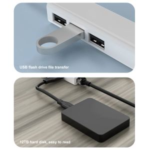 USB C HUB Çok Portlu Adaptör USB 2.0 Tip C HUB USB-RJ45 GIGABIT Ethernet Adaptörü SR9900/RTL8152B MacBook Dizüstü Bilgisayar için