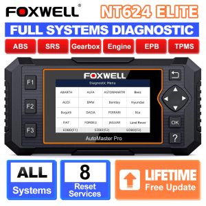 FOXWELL NT624 ELITE OBD2 Scanner Automotivo Todos os sistemas Tool de diagnóstico EPB ABSE ABS SAS SAS RESETETE VIDA ATUALIZAÇÃO GRÁTIS