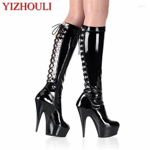 Tanzschuhe 15 cm hoch und wasserdicht Plateaustiefel Sexy Club Pole Auftritte in Europa Amerika