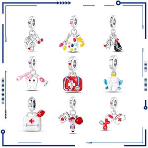 925 Silver över gränsen grossist Hot Selling Music Note Medicine Box Tänkar Sträng Decoration Pärlor Pendant DIY smycken Tillbehör Armband gratis frakt