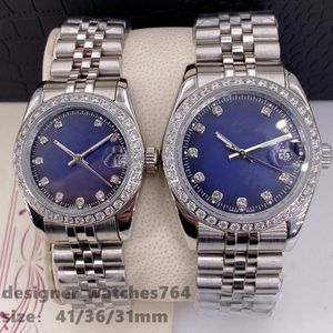 Luxury Men Watches DateJust Luxury Designer Män tittar på Womenwatch High Quality AAA Quality Relojes Watchmen 904L All rostfritt stål Diamond Bezel armbandsur