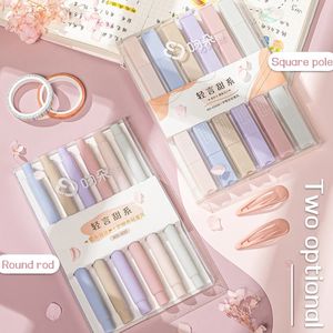 6PCSSET DOUBLEHED HEVLIGHER KAWAII MATERERY MARKER MARKER STUDENCJA PISKO PENOTOWANIE PENOLNOŚCI 240320