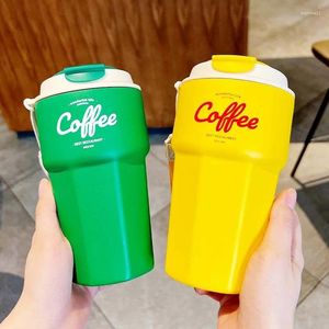 Water Bottles High Beauty Small People Simple Frosted Direct Drink Coffee Cup Thermal Insulation Cold Stainless Steel Office Car