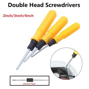 2 Sides Slotted Cross Screwdrivers Double Screwdrivers Head 2/3/4 Inch Portable Screws Driver Set For Repair/Remover Hand Tools