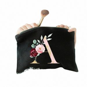 Bolsa de maquiagem para dama de honra, casamento, melhor presente, carta, bolsa de maquiagem, organizador de produtos de higiene pessoal, bolsa de armazenamento feminina, estojo cosmético r9km #