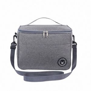 portable Lunch Bag Food Thermal Box Durable Waterproof Office Cooler Lunchbox with Shoulder Strap Organizer Insulated Case O3qx#